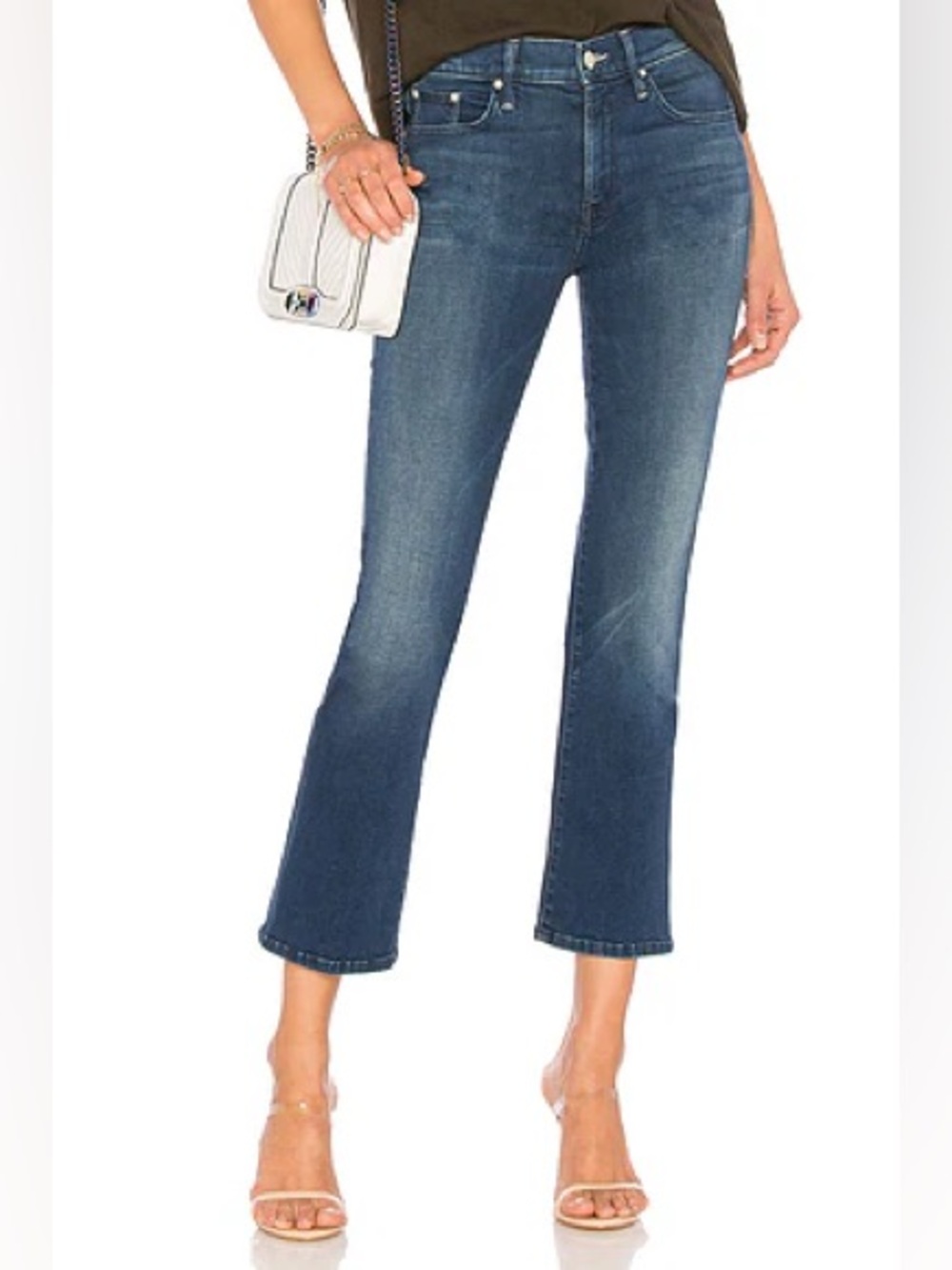 Mother The Outsider Crop Bootcut Jeans Fast Times Denim Casual Women’s Size 23